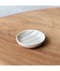 Robert Gordon | Coastal Junction | Condiment Bowl 9cm | Cream with Green Stripe Robert Gordon | Coastal Junction | Condiment Bowl 9cm | Cream with Green Stripe